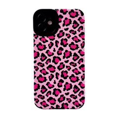 Чехол Ribbed Case для iPhone 15 PRO Leopard small Pink