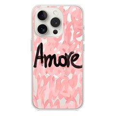 Чохол прозорий Print Amore with MagSafe для iPhone 13 PRO Pink