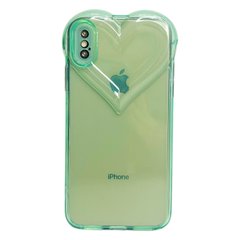 Чехол Transparent Love Case для iPhone X | XS Green купить