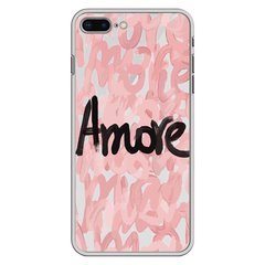 Чохол прозорий Print Amore для iPhone 7 Plus | 8 Plus Pink купити