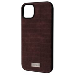 Чехол SULADA Crocodile Leather Case для iPhone 14 PRO MAX Brown