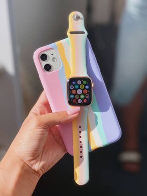 Ремешок Rainbow для Apple Watch 42/44/45/49 mm Glycine/White/Pink