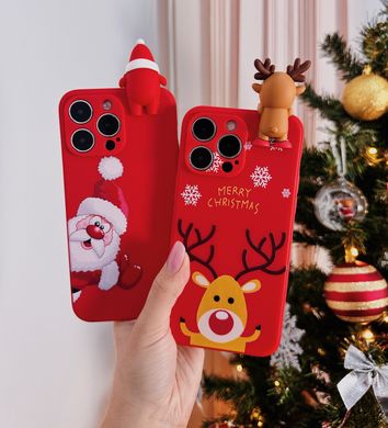 Чехол 3D New Year для iPhone 11 PRO MAX Santa Claus gift bag купить