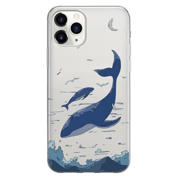 Чехол прозрачный Print Animal Blue для iPhone 11 PRO MAX Whale - ash-mobile.com.ua - фото 1