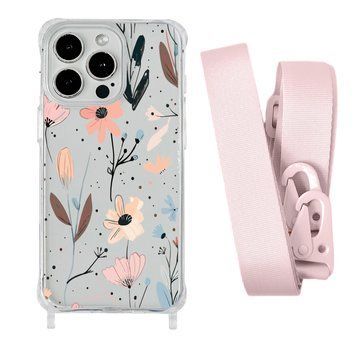 Чохол прозорий з ремінцем Print Flower для iPhone 11 PRO MAX Floral Dream/Pink Sand - ash-mobile.com.ua - фото 1
