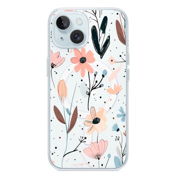 Чохол прозорий Print Flower with MagSafe для iPhone 15 Plus Floral Dream - ash-mobile.com.ua - фото 1