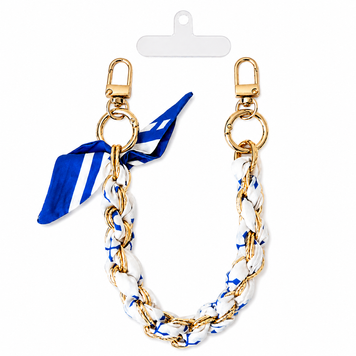 Ремешок для смартфона Silk scarf - White/Blue - ash-mobile.com.ua - фото 1