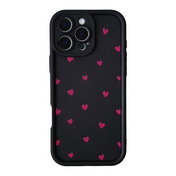 Чохол Wilkins Case для iPhone 14 PRO MAX Tiny Hearts Black/Red - ash-mobile.com.ua - фото 1