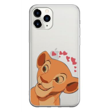 Чехол прозрачный Print Lion King для iPhone 11 PRO Nala Love Red купить