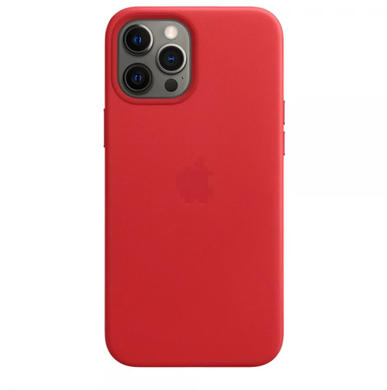 Чехол Leather Case with MagSafe для iPhone 12 PRO MAX Red купить