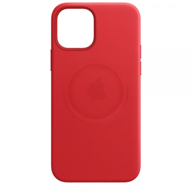 Чехол Leather Case with MagSafe для iPhone 12 PRO MAX Red купить