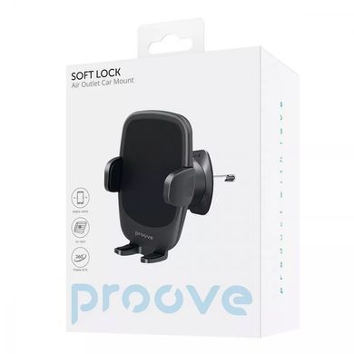 Автомобільний тримач Proove Soft Lock Air Outlet Car Mount Black - ash-mobile.com.ua - фото 2
