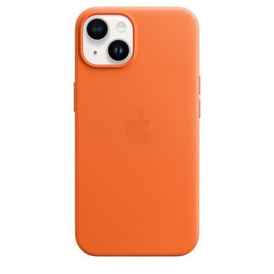 Чохол Leather Case with MagSafe для iPhone 14 Plus Orange - ash-mobile.com.ua - фото 5