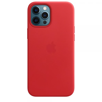 Чохол Leather Case with MagSafe для iPhone 12 PRO MAX Red купити