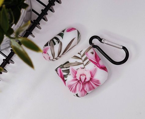 Чохол Beautiful Flowers для AirPods 1 | 2 Блакитні квіти купити