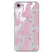 Чехол прозрачный Print Meow для iPhone 16e | 17e Leopard Pink