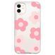 Чохол прозорий Print Flower Color для iPhone 11 Pink