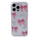 Чохол прозорий з кишенею ASH PRINT для iPhone 15 PRO MAX Bow Pink - ash-mobile.com.ua - фото 1