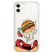 Чехол прозрачный Print FOOD для iPhone 12 MINI Burger eat купить
