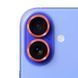 Защитное стекло Metal Classic на камеру для iPhone 16 | 16 Plus Orange