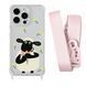 Чехол прозрачный с ремешком Print Happy Nice для iPhone 16 PRO Sheep/Pink Sand