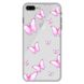Чохол прозорий Print Butterfly для iPhone 7 Plus | 8 Plus Light Pink купити