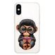 Чехол прозрачный Print Animals with MagSafe для iPhone X | XS Monkey купить