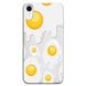 Чехол прозрачный Print FOOD для iPhone XR Eggs купить