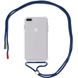 Чохол Crossbody Transparent на шнурку для iPhone 7 Plus | 8 Plus Blue