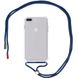 Чохол Crossbody Transparent на шнурку для iPhone 7 Plus | 8 Plus Blue купити