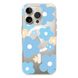 Чехол прозрачный Print Flower Color with MagSafe для iPhone 16 PRO Blue - ash-mobile.com.ua - фото 1