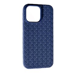 Чехол Leather Weaving для iPhone 14 PRO MAX Blue