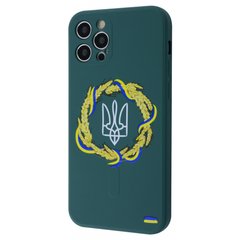Чехол WAVE Ukraine Edition Case with MagSafe для iPhone 12 PRO MAX Coat of arms Green купить