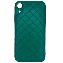 Чехол Leather Case QUILTED для iPhone XR Forest Green купить