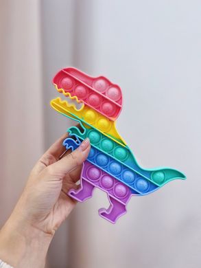 Pop-It іграшка Dinosaur (Дінозавр) Light Pink/Glycine купити