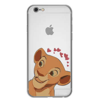 Чохол прозорий Print Lion King для iPhone 6 Plus | 6s Plus Nala Love Red - ash-mobile.com.ua - фото 1