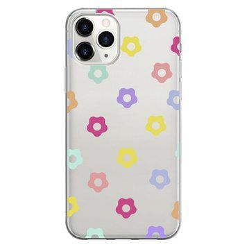 Чохол прозорий Print Flower Color для iPhone 11 PRO Flower rainbow - ash-mobile.com.ua - фото 1