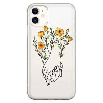 Чехол прозрачный Print Leaves для iPhone 11 Hands Flower - ash-mobile.com.ua - фото 1