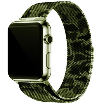 Ремешок Milanese Loop для Apple Watch 42mm | 44mm | 45mm | 46mm | 49mm Camouflage Green - ash-mobile.com.ua - фото 1