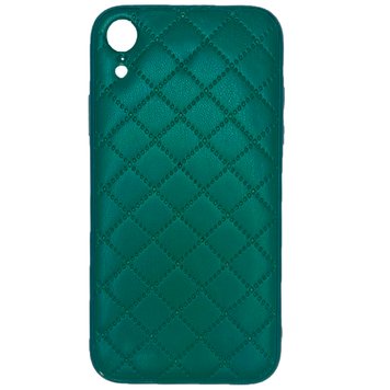 Чохол Leather Case QUILTED для iPhone XR Forest Green - ash-mobile.com.ua - фото 1