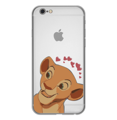 Чохол прозорий Print Lion King для iPhone 6 Plus | 6s Plus Nala Love Red купити