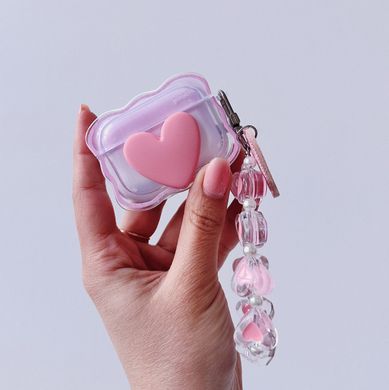 Чохол Love Peach для AirPods PRO Transparent/Pink