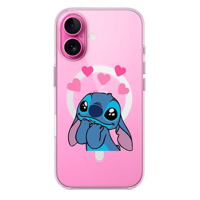 Чехол прозрачный Print Blue Monster with MagSafe для iPhone 17 Air Love