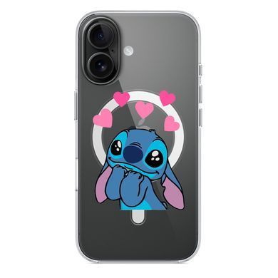 Чехол прозрачный Print Blue Monster with MagSafe для iPhone 17 Air Love