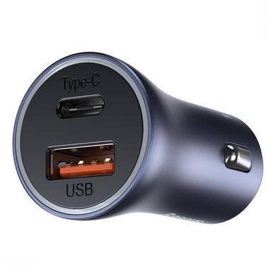 Автомобільний ЗП Baseus Golden Contactor Pro 40W + Cable USB to Type-C 5A (1m) Dark Grey купити