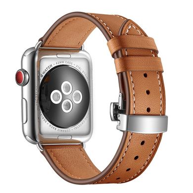 Ремешок Leather Butterfly для Apple Watch 42/44/45/49 mm Brown купить