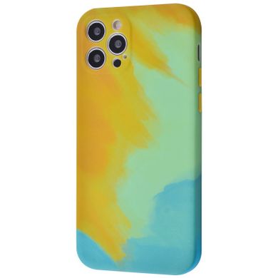 Чохол WAVE Watercolor Case для iPhone 12 PRO MAX Yellow/Dark Green купити