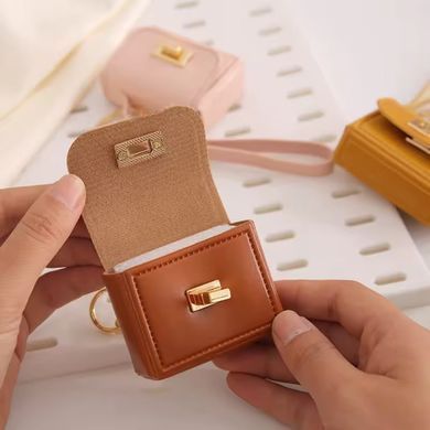 Чехол Miniature Leather Handbag Keychain для AirPods PRO 2 Black - ash-mobile.com.ua - фото 5