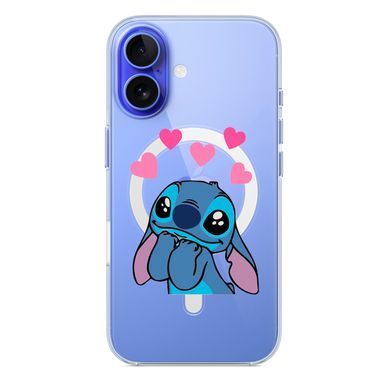 Чехол прозрачный Print Blue Monster with MagSafe для iPhone 17 Air Love