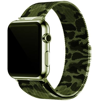 Ремінець Milanese Loop для Apple Watch 42mm | 44mm | 45mm | 49mm Camouflage Green - ash-mobile.com.ua - фото 1